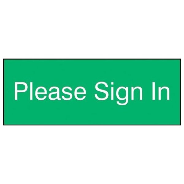 Accuform 8 in W x 3 in H, Engraved Plastic PSG913GN - main